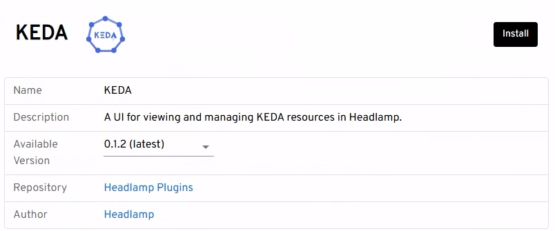 Screenshot of the AKS desktop Plugin Catalog showing official Headlamp plugins with the AKS optimized filter turned off.