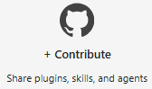 Screenshot of the Contribute button in the API Center portal.