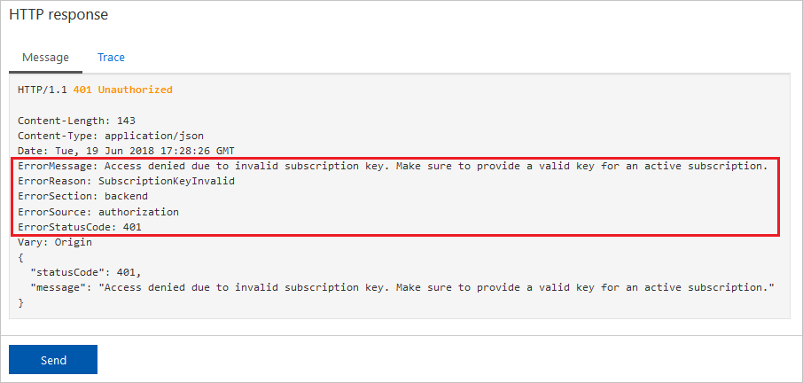 Error while making the request - Network Error the API did not return a  response.