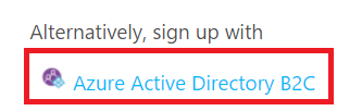 Sign up  with Azure Active Directory B2C