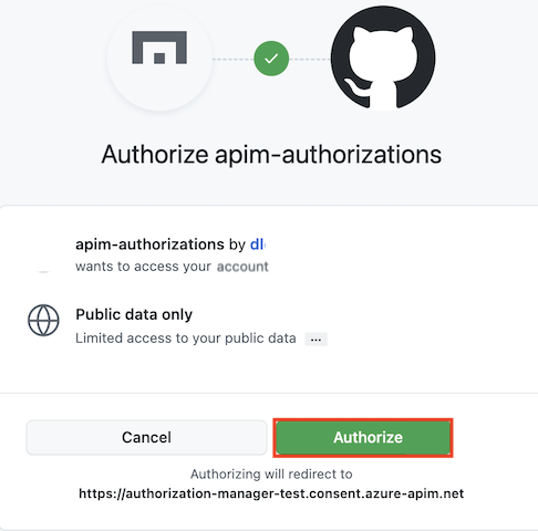 Screenshot of consenting to authorize with GitHub.