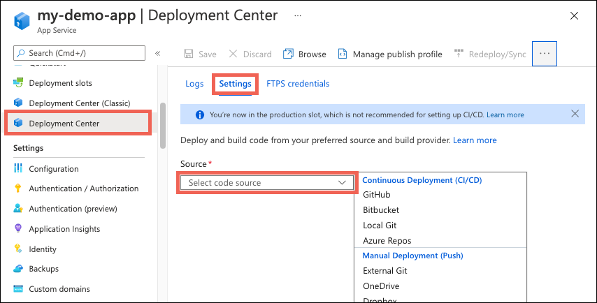 Deploying ASP.NET Core applications to Azure App service from Bitbucket