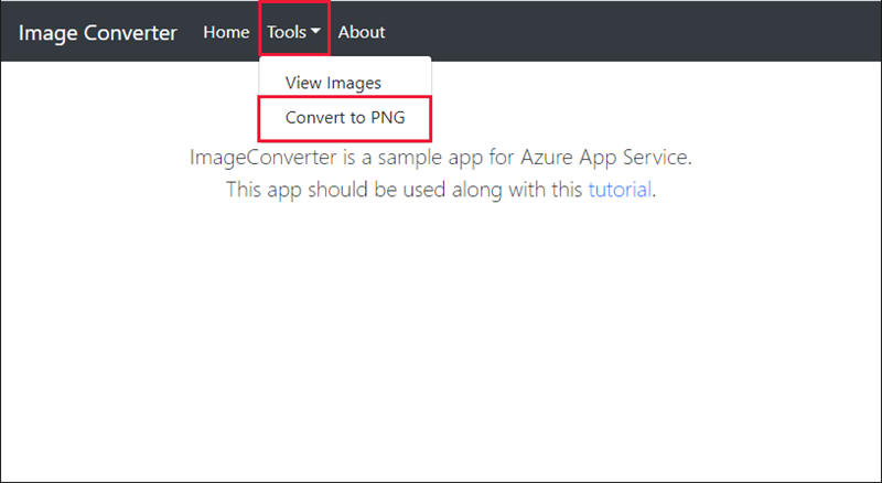 Click Tools and select Convert to PNG