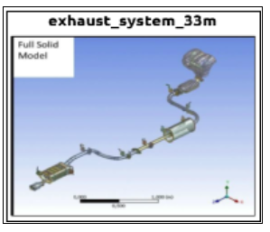 Screenshot that shows the exhaust system test case.