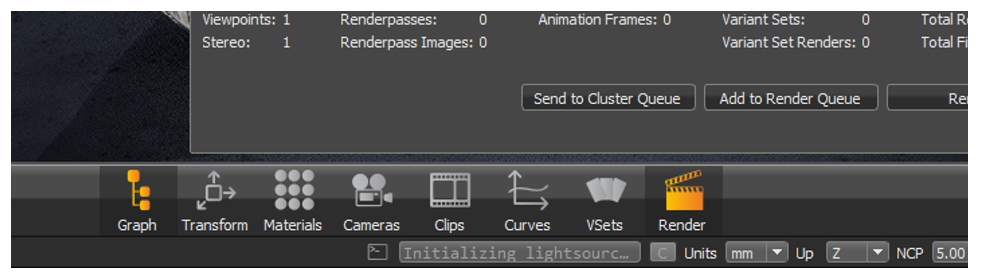 Screenshot that shows the rendering settings.