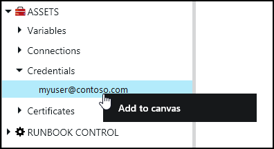 Add credential cmdlet to canvas