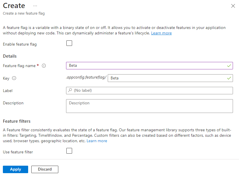 Quickstart for adding feature flags to Spring Boot with Azure App  Configuration | Microsoft Learn