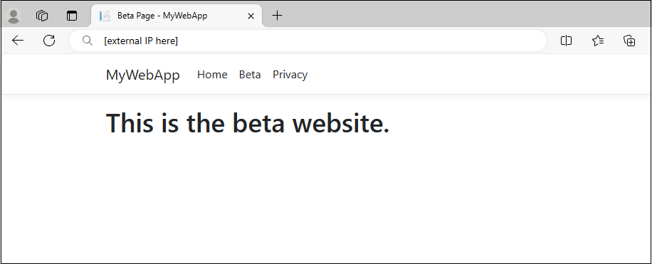 Screenshot showing beta page Kubernetes Provider after using configMap.