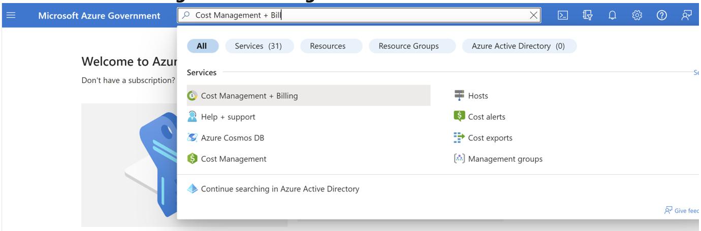 Access your EA billing account in the Azure Government portal - Azure  Government | Microsoft Learn