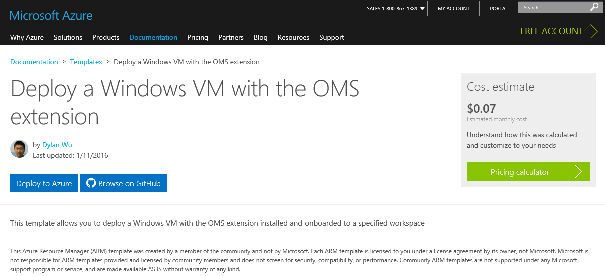 Azure Resource Manager templates for Azure VMs with Azure Monitor VM extension