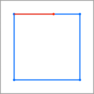 Example of a self-intersecting polygon, example two.