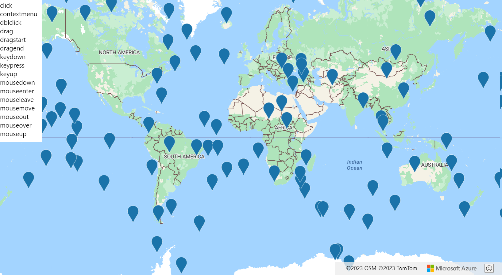 fleet machine race Handle map events - Microsoft Azure Maps | Microsoft Learn
