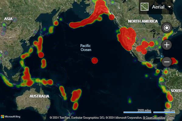 Bing Maps heatmap