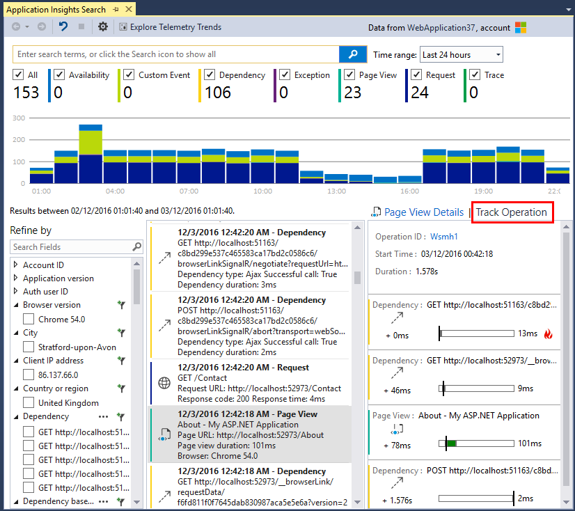 Use Search in Azure Application Insights - Azure Monitor | Microsoft Learn