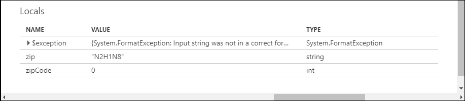 Screenshot that shows an error in the code that needs to be corrected.	