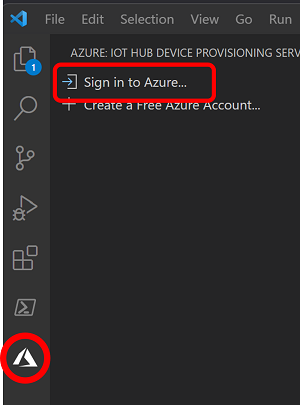 Sign into Azure in VScode.