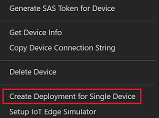 create deployment for edge device