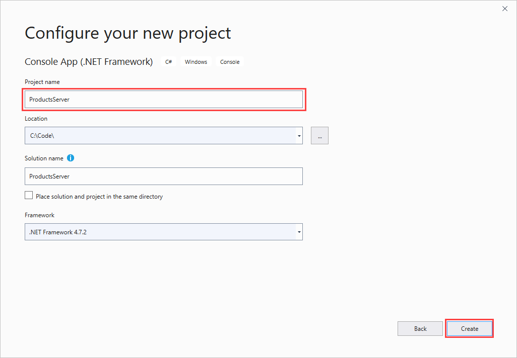 Configure your new project