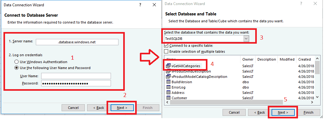 Data Connection Wizard