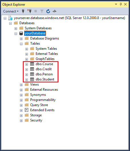 Screenshot of Query editor in SQL Server Management Studio (SSMS) with successful create table query.