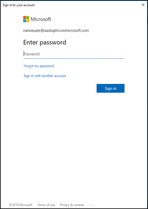 Screenshot of the Multi-Factor Authentication login window with the cursor in the Enter password field.