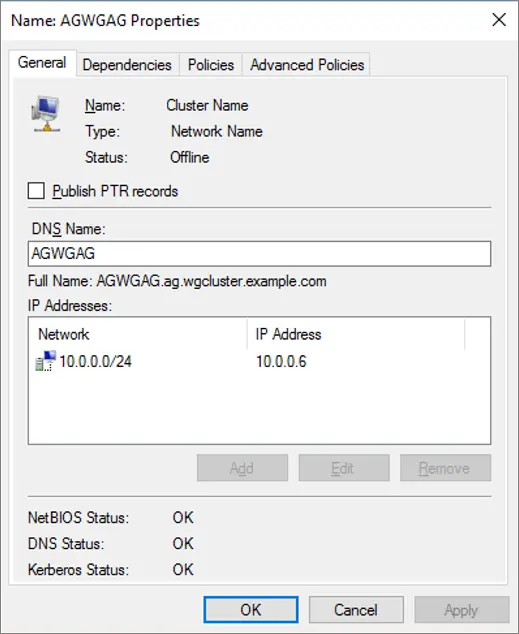 Verify cluster properties