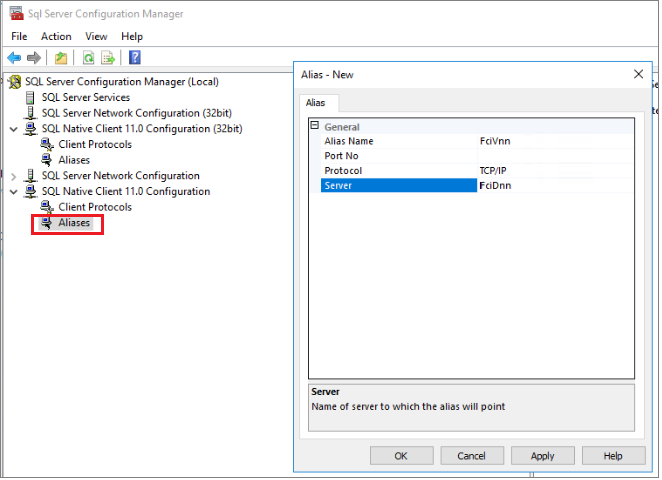 Configure the DNN DNS name as the network alias using SQL Server Configuration Manager.