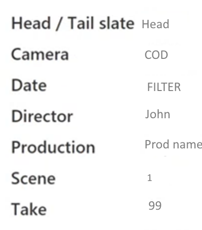 This image shows the clapperboard metadata.