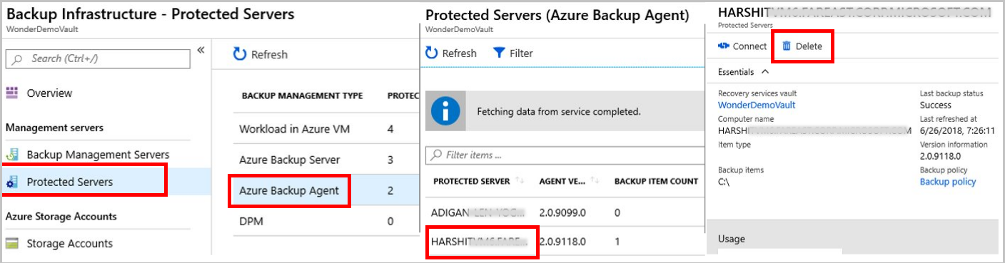 Delete a Microsoft Azure Recovery Services vault - Azure Backup