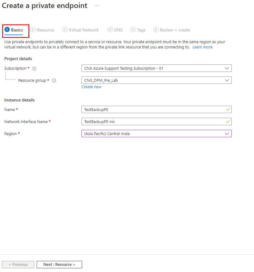 Private Endpoint Setup for MABS in Azure Backup - Azure Backup ...