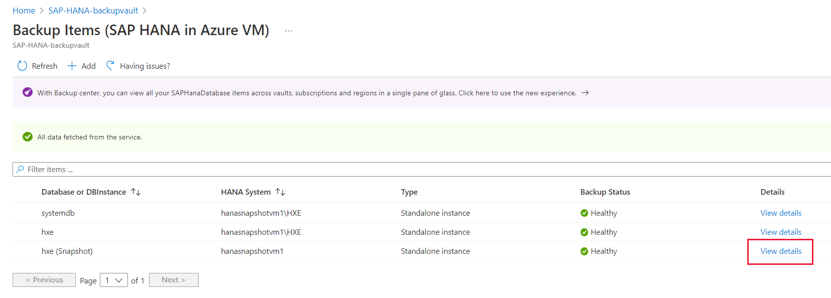 azure restore snapshot