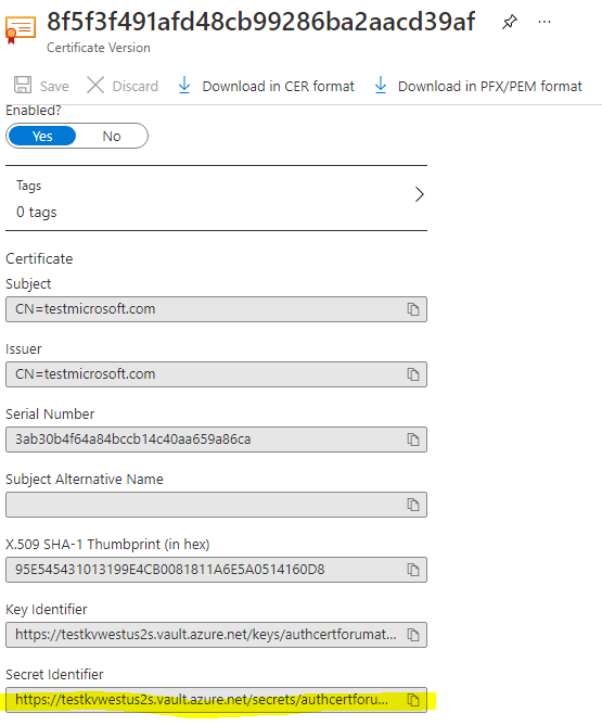 Enable automatic certificate rotation in a Batch pool Azure Batch