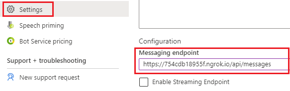 Messaging endpoint