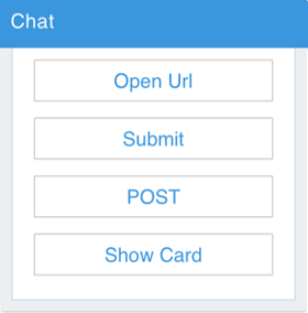 Image of suggested actions rendered as buttons within a chat.