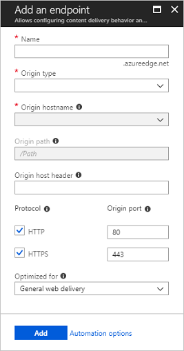 Add endpoint page