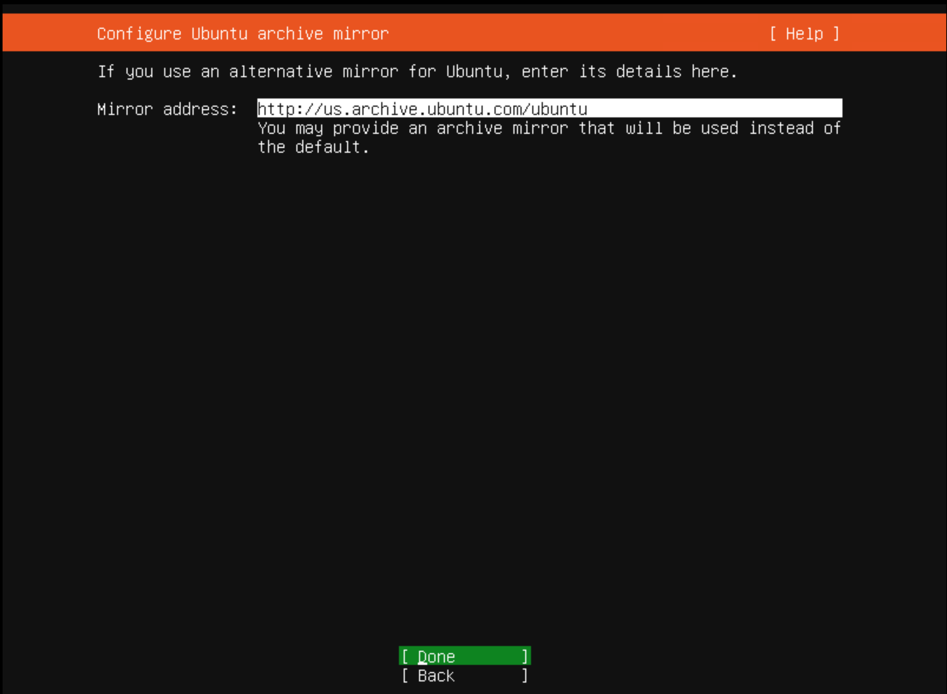 Tenth screenshot of an Ubuntu installation.