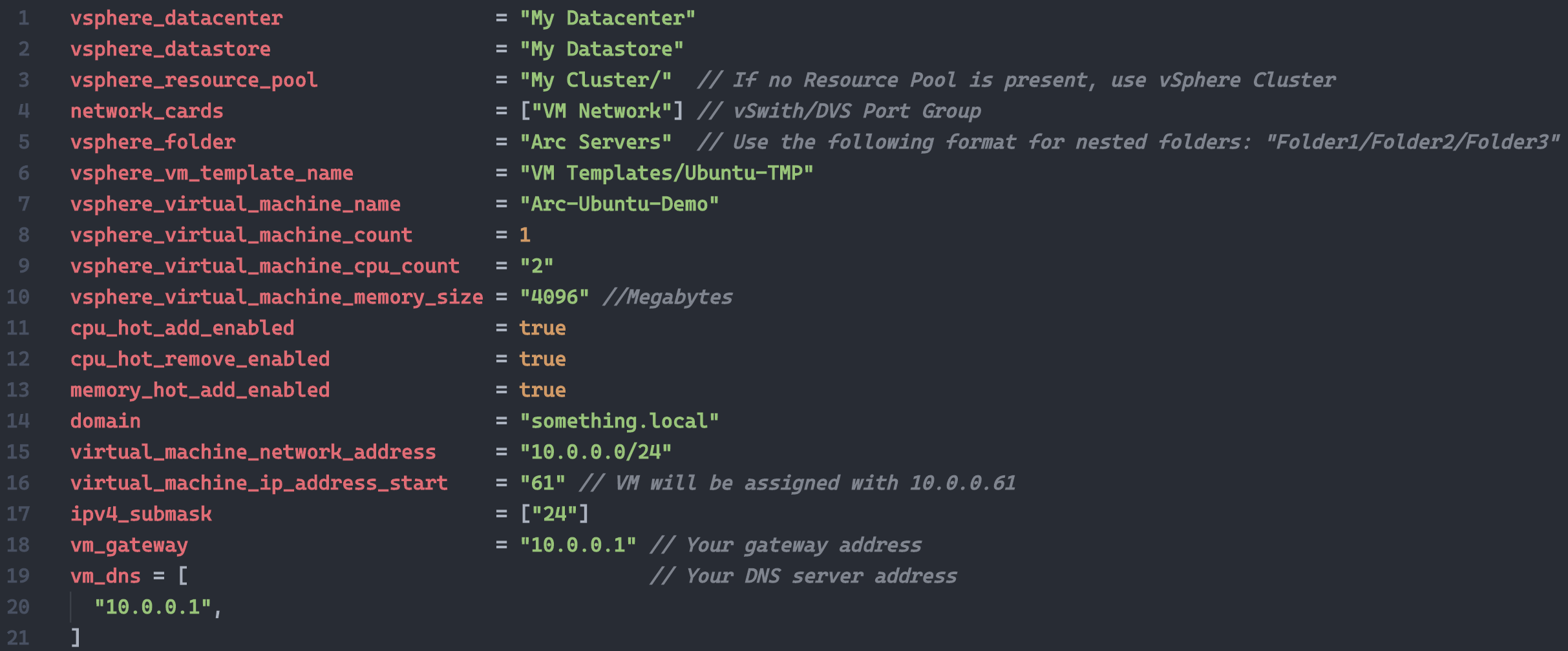 Use a Terraform plan to deploy a VMware Ubuntu virtual machine and