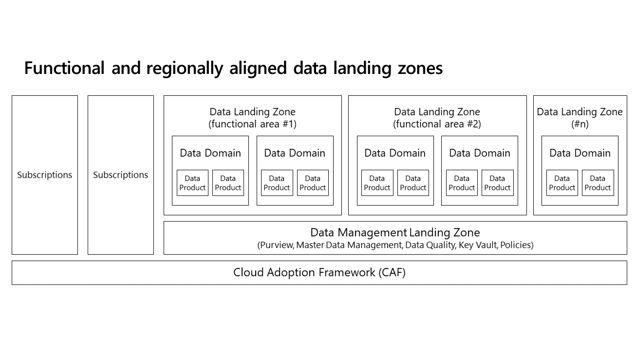 Functional and regionally aligned data landing zones