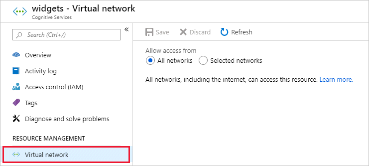 Virtual network option
