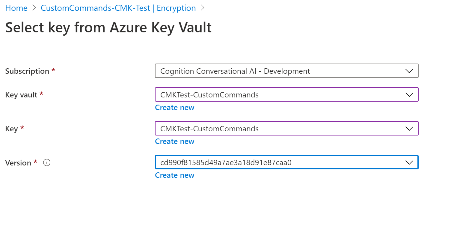 Custom Commands Service Encryption Of Data At Rest Azure Cognitive Services Microsoft Learn