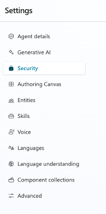 Screenshot that shows the Security tab.
