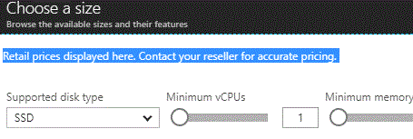 Screenshot of the price error message.
