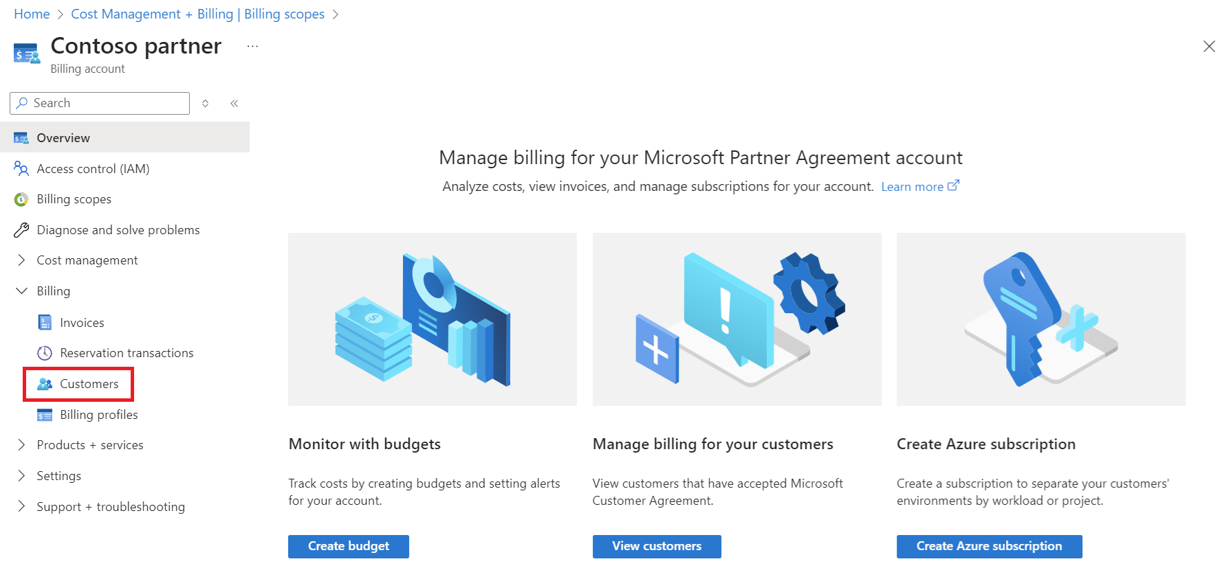 Get Started With Your Microsoft Partner Agreement Billing Account Azure CSP Microsoft Cost