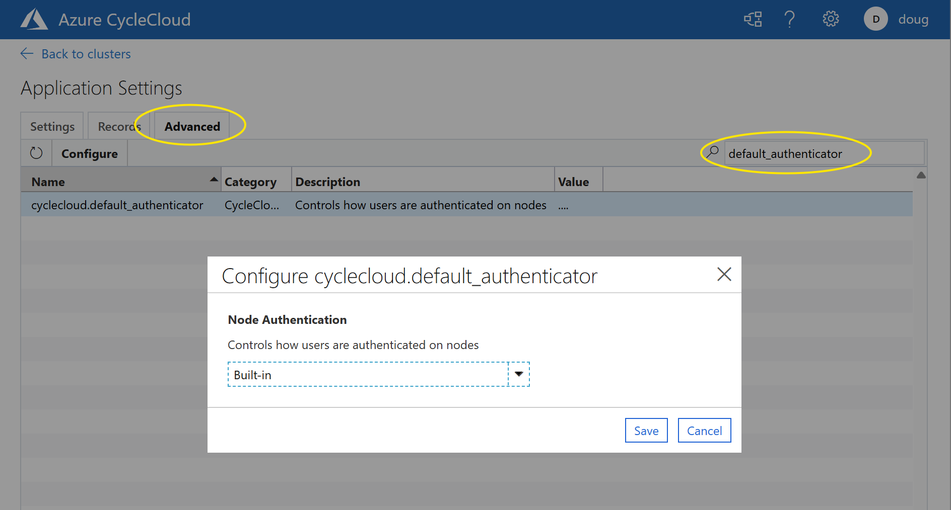 Screenshot showing setting workaround.