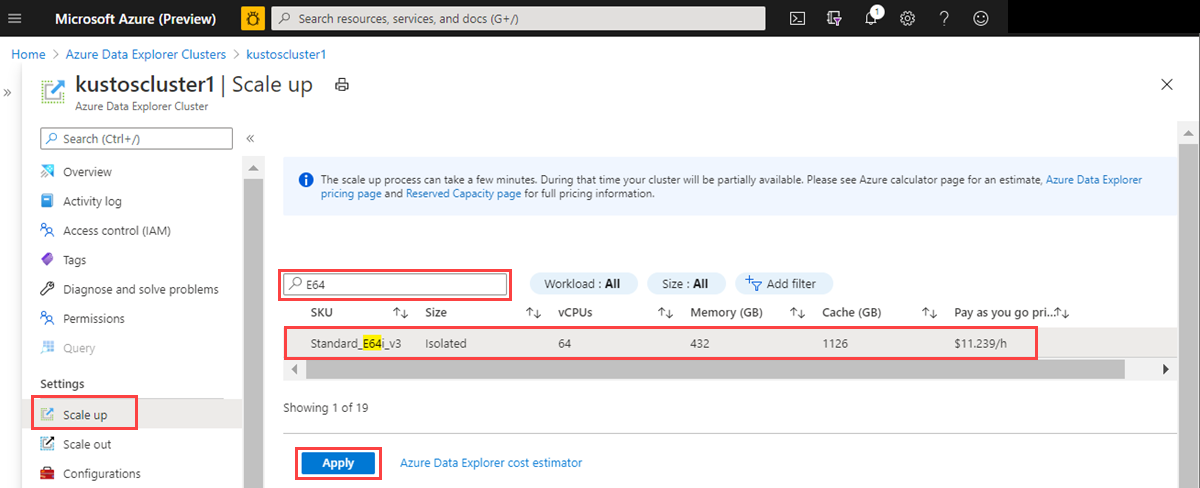 Select the isolated compute SKU.