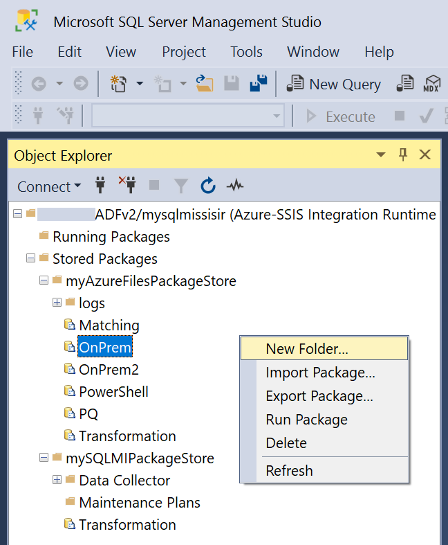 Manage folders and packages