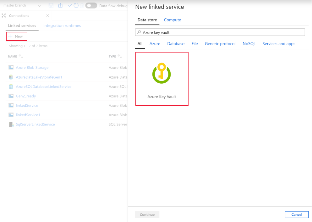 Store credentials in Azure Key Vault - Azure Data Factory | Microsoft Learn