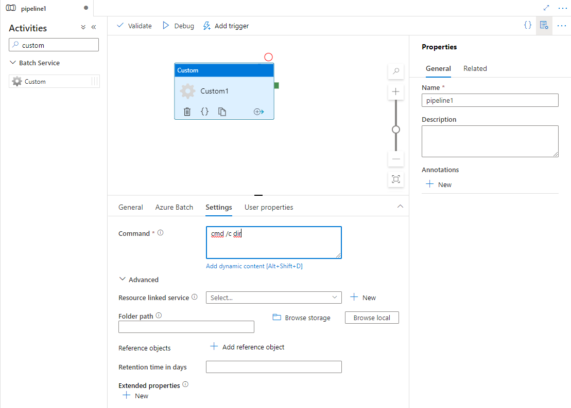 Add a command-line batch file as a custom event