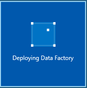 Screenshot of the tile that shows the status of deploying a data factory.