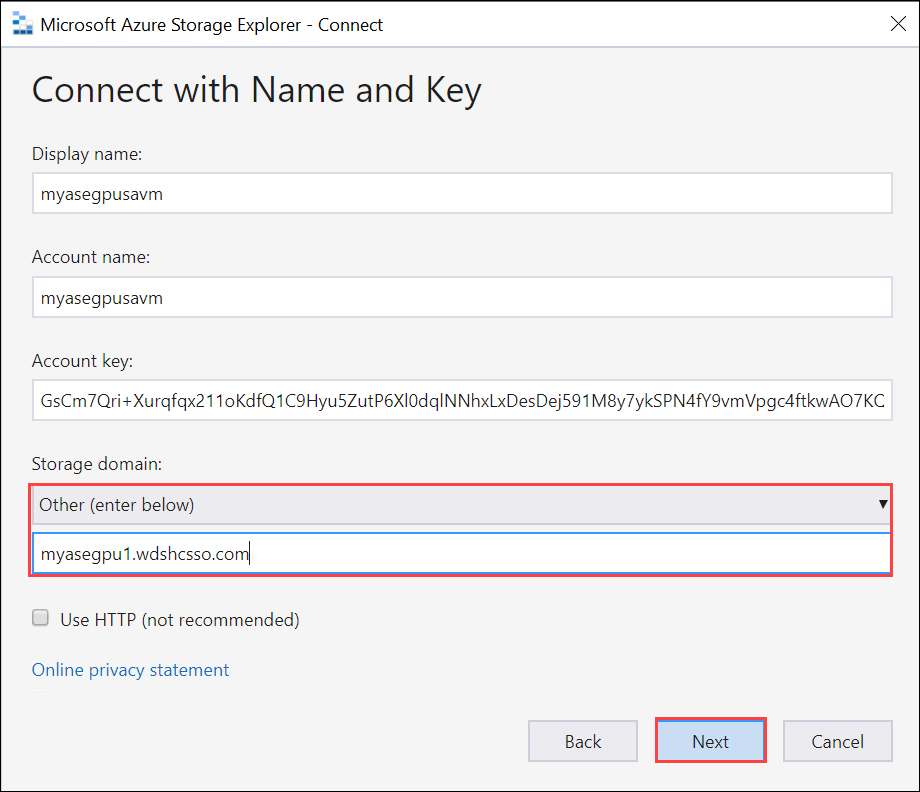 Connect with Name and Key